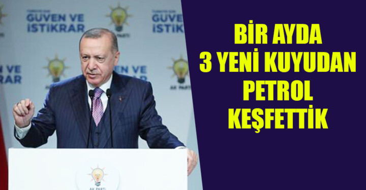 Erdoğan: Son bir ayda 3 kuyuda petrol keşfettik