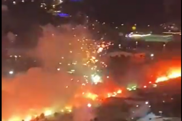Bursaspor taraftarından görkemli kutlama