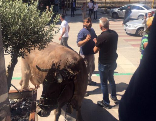 Bursa’da inekleriyle belediyeyi basmıştı… Şimdi de benzin bidonuyla…