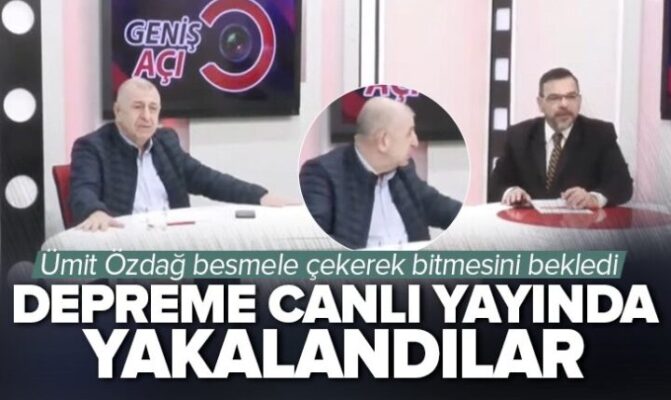 Özdağ, Hatay depremine canlı yayında yakalandı