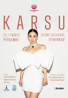 KARSU, 20 TEMMUZ’DA ÇEŞME’DE, TEV İZMİR ŞUBESİ EV SAHİPLİĞİNDE ANLAMLI BİR KONSER VERECEK. BİLETLER SATIŞTA