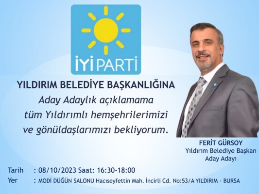 Yıldırım’ın sorunlarını iyi biliyorum ve yerel siyasette her mahallenin ihtiyacına odaklanacağım