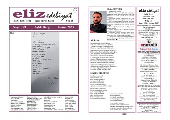 eliz edebiyat DERGİSİ’nin 179. SAYISI ÇIKTI!
