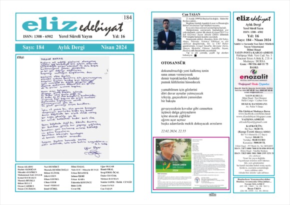 eliz edebiyat DERGİSİ’nin 184. SAYISI ÇIKTI!