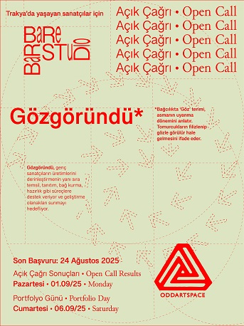 Barbare Studio ve Odd Art Space Trakyalı Sanatçıları “Gözgöründü” Adlı Açık Çağrıya Davet Ediyor