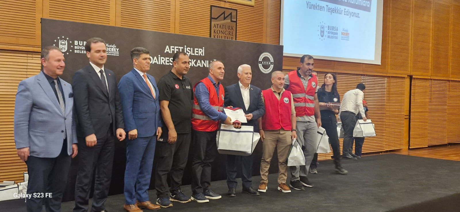 Bursa’da Orman Yangınlarında Görev Alan Arama-Kurtarma Ekibine Teşekkür Etkinliği