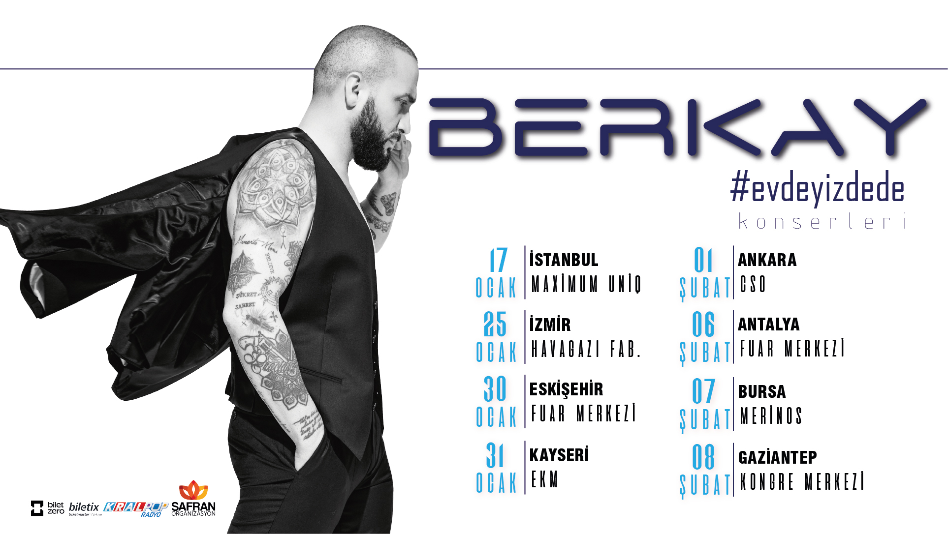 BERKAY TÜRKİYE TURNEYE ÇIKIYOR! “EVDEYİZ DEDE” KONSER SERİSİ BAŞLADI