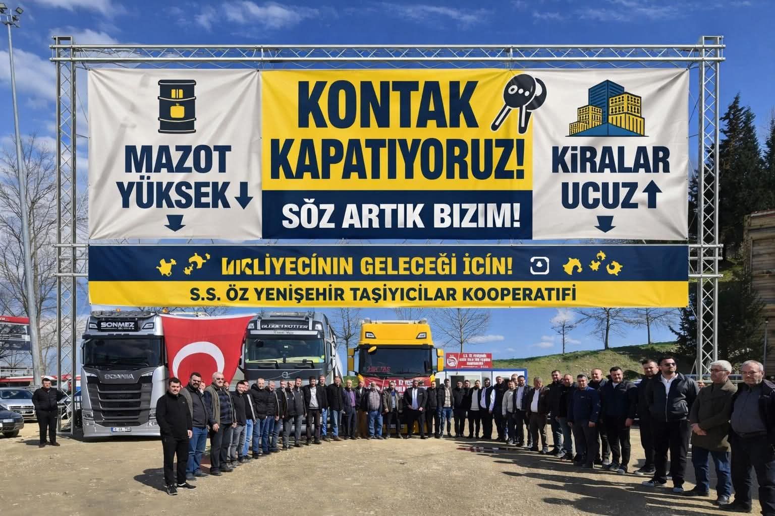 Mazot Zamları Taşımacılık Sektörünü Durdurdu: Yenişehir Taşıyıcılar Kooperatifi Kontak Kapatıyor