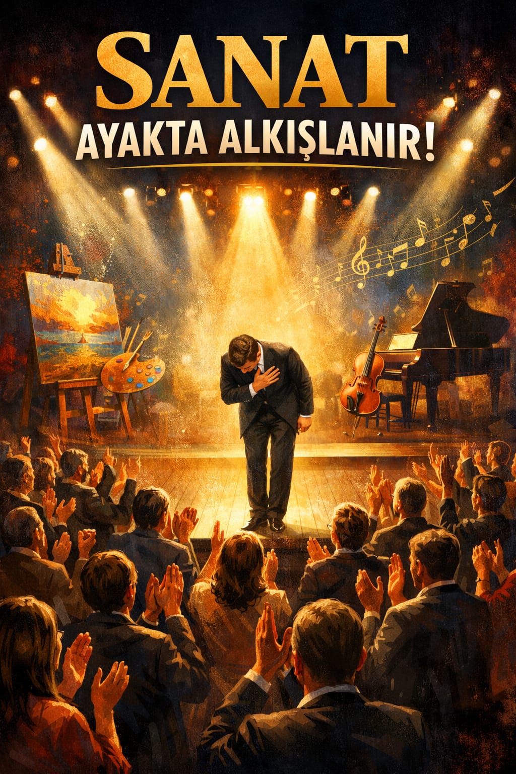 SANATA VE SANATÇIYA  AYAĞA KALKMAK, İNSANA SAYGIDIR.