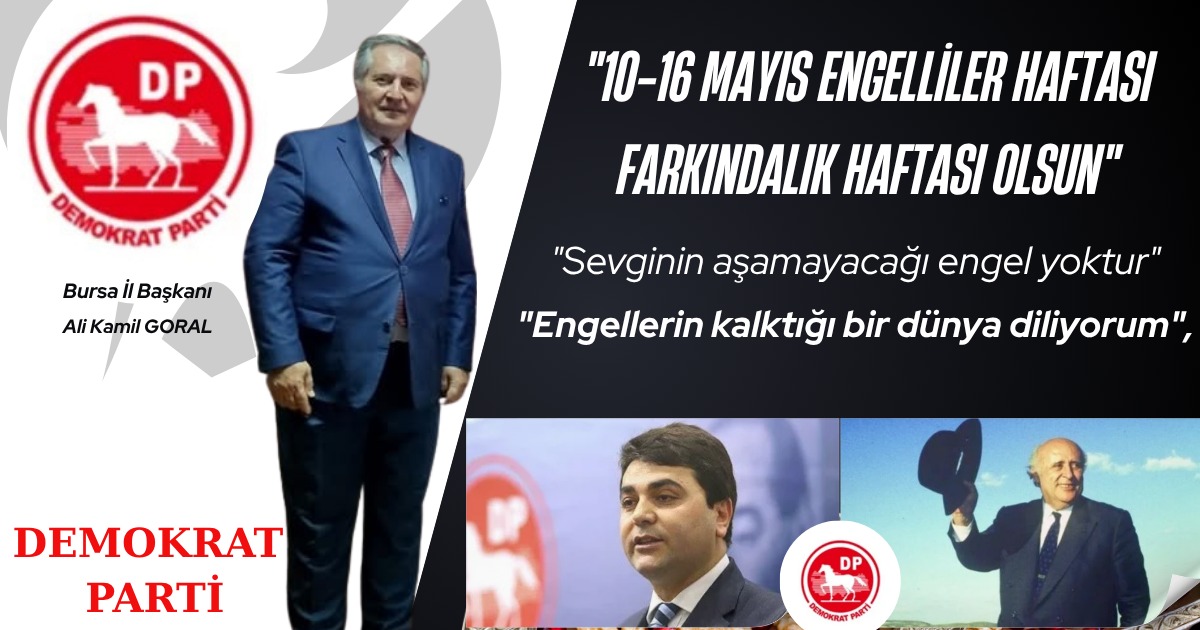 ENGELSİZ BİR GELECEK, BİRLİKTE HERZAMAN MÜMKÜN! YETERKİ İNANCIMIZI YİTİRMEYELİM.