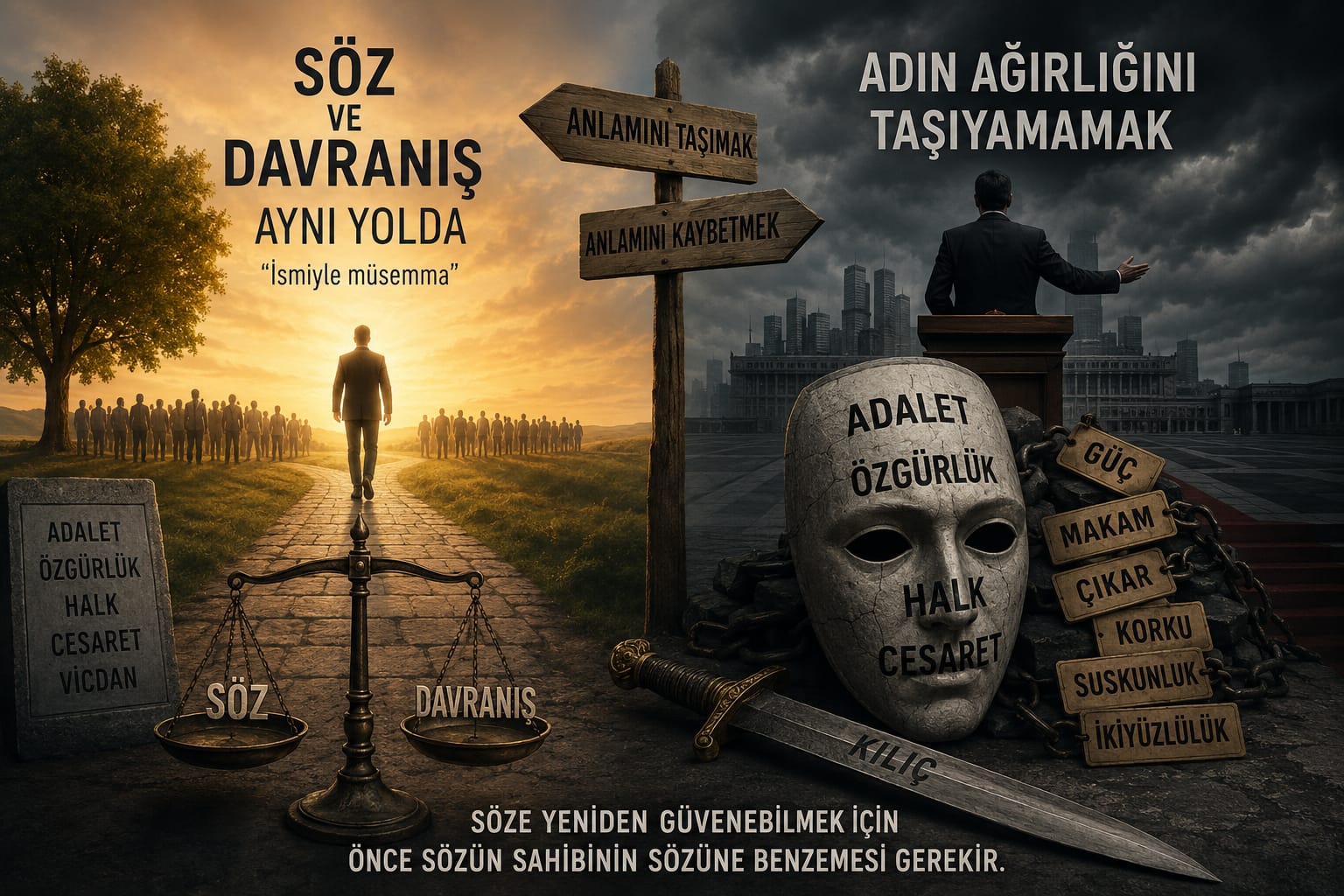 SÖZÜN VE ADIN AĞIRLIĞINI TAŞIYAMAMAK