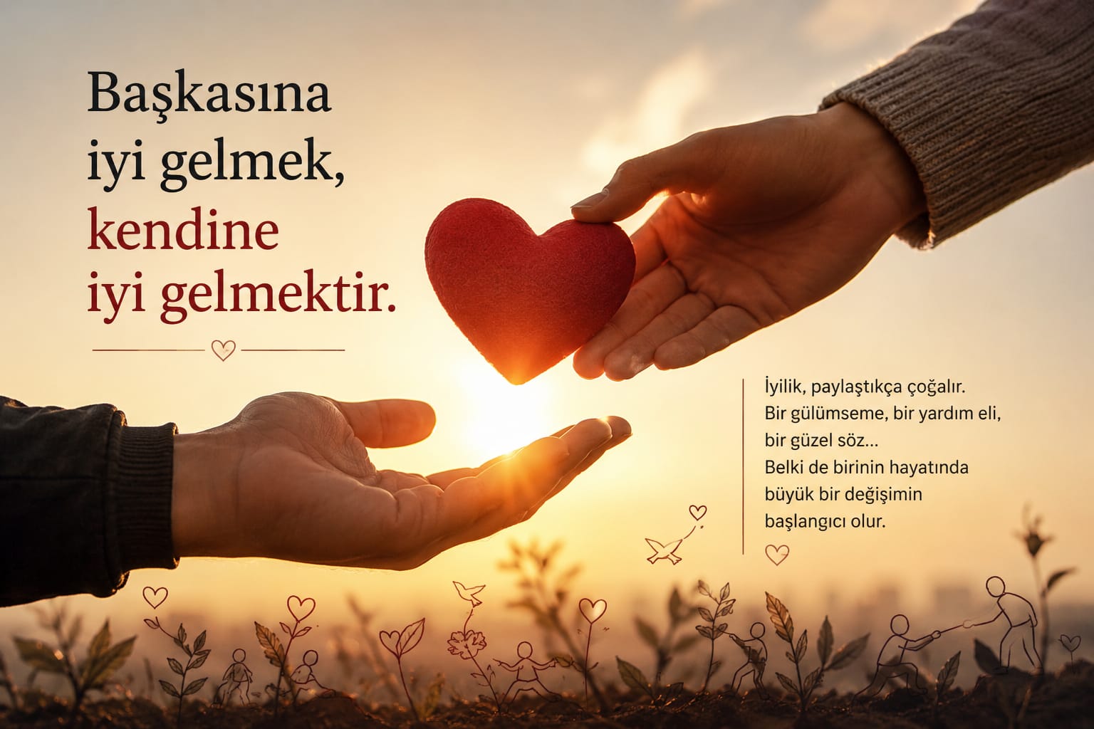 BAŞKASINA İYİ GELMEK, KENDİNE İYİ GELMEKTİR.