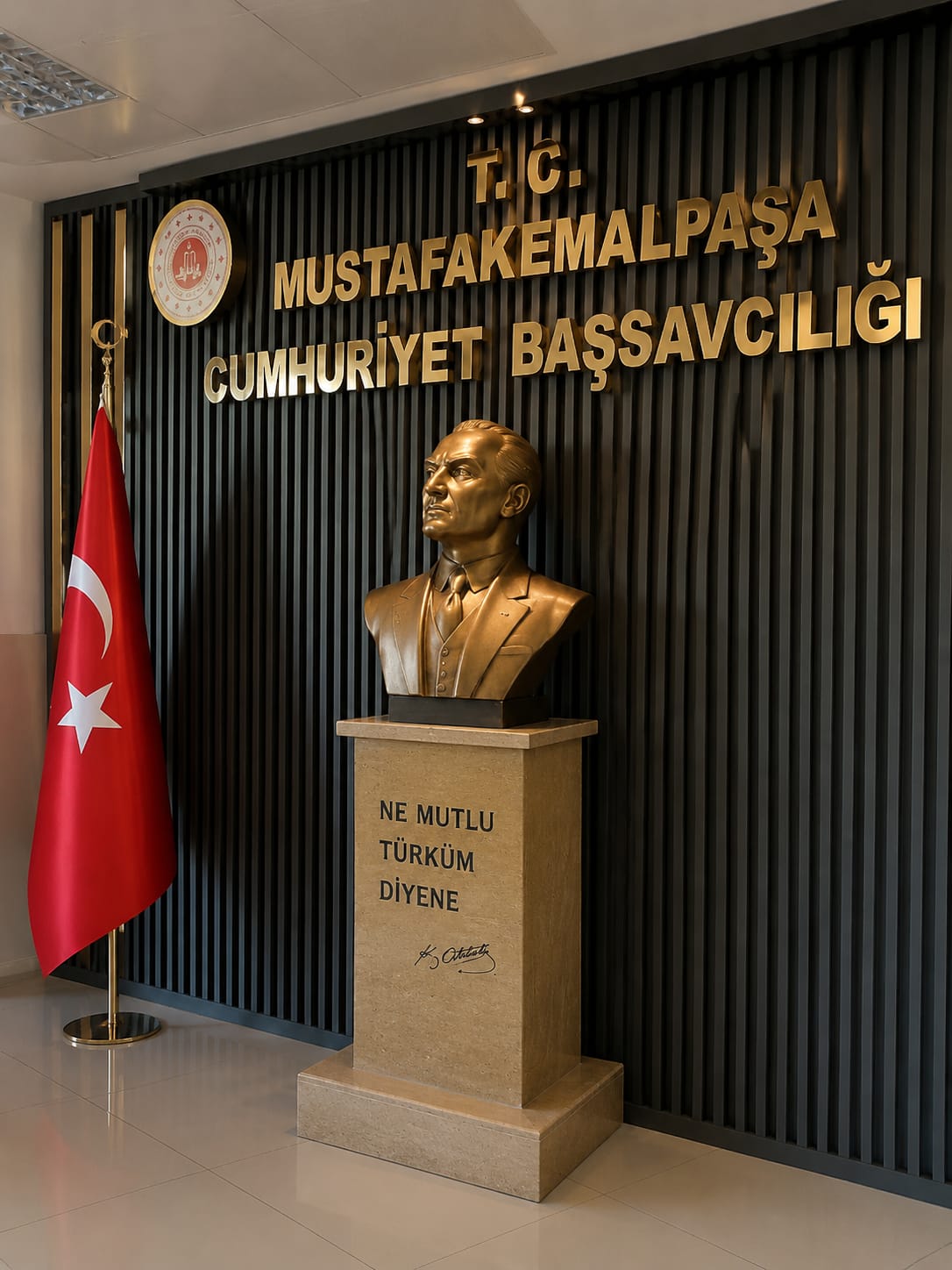 Mustafakemalpaşa Adliye Sarayı’nda Atatürk Büstü Tartışması