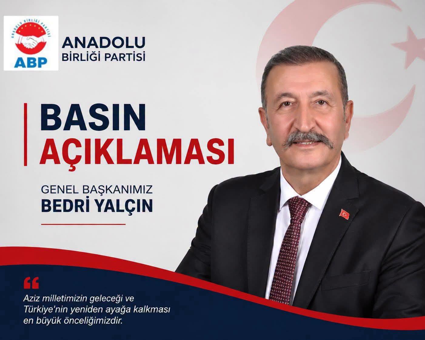Bedri Yalçın’dan Sert Çıkış: “Yalan ve İftiralarla Siyaseti Dizayn Ettirmeyeceğiz, Hukuk Önünde Hesap Verecekler”