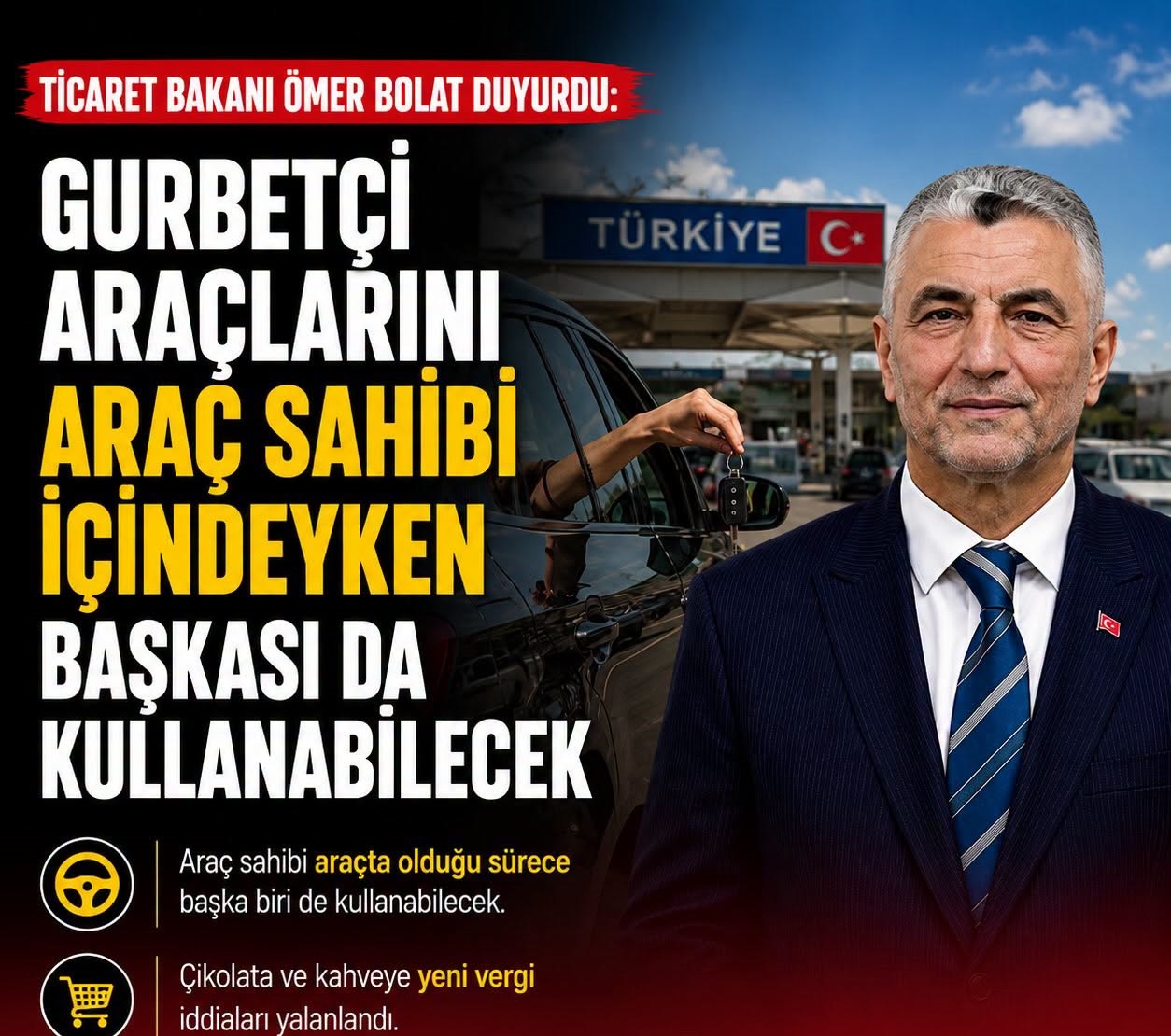 Bakan Bolat’tan Gurbetçilere Net Mesaj: “Ruhsat Sahibi Araçta Olduğu Sürece Ceza Yok”