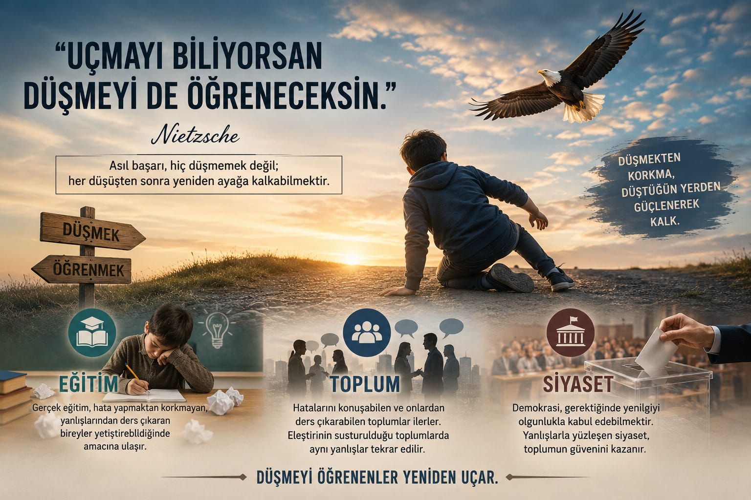 UÇMAYI BİLİYORSAN DÜŞMEYİ DE ÖĞRENECEKSİN!