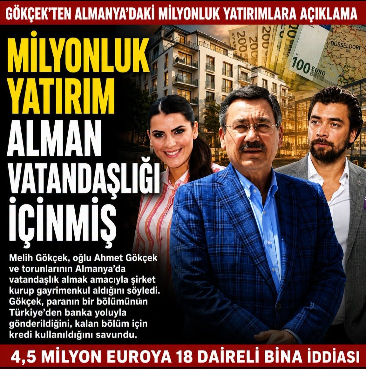 Almanya’da Dikkat Çeken Mektup: Melih Gökçek ve Ailesinin Mal Varlığının Araştırılması İstendi