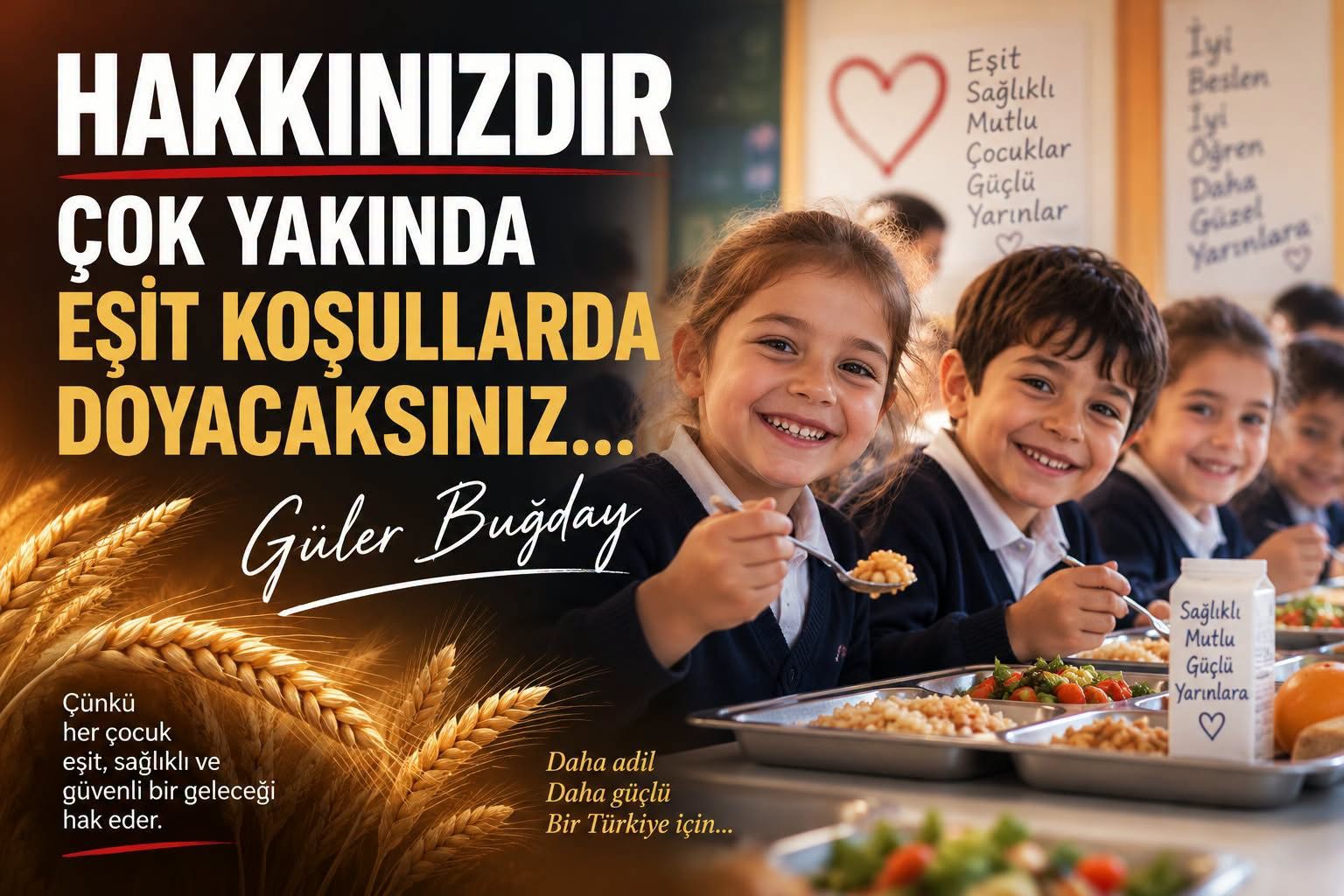 YENİ ÖĞRETİM YILINDA HİÇ OLMAZSA ÇOCUKLARIMIZ HAKKI OLANI ALSINLAR VE EŞİT BİREYLER OLDUKLARINI HİSSETSİNLER.