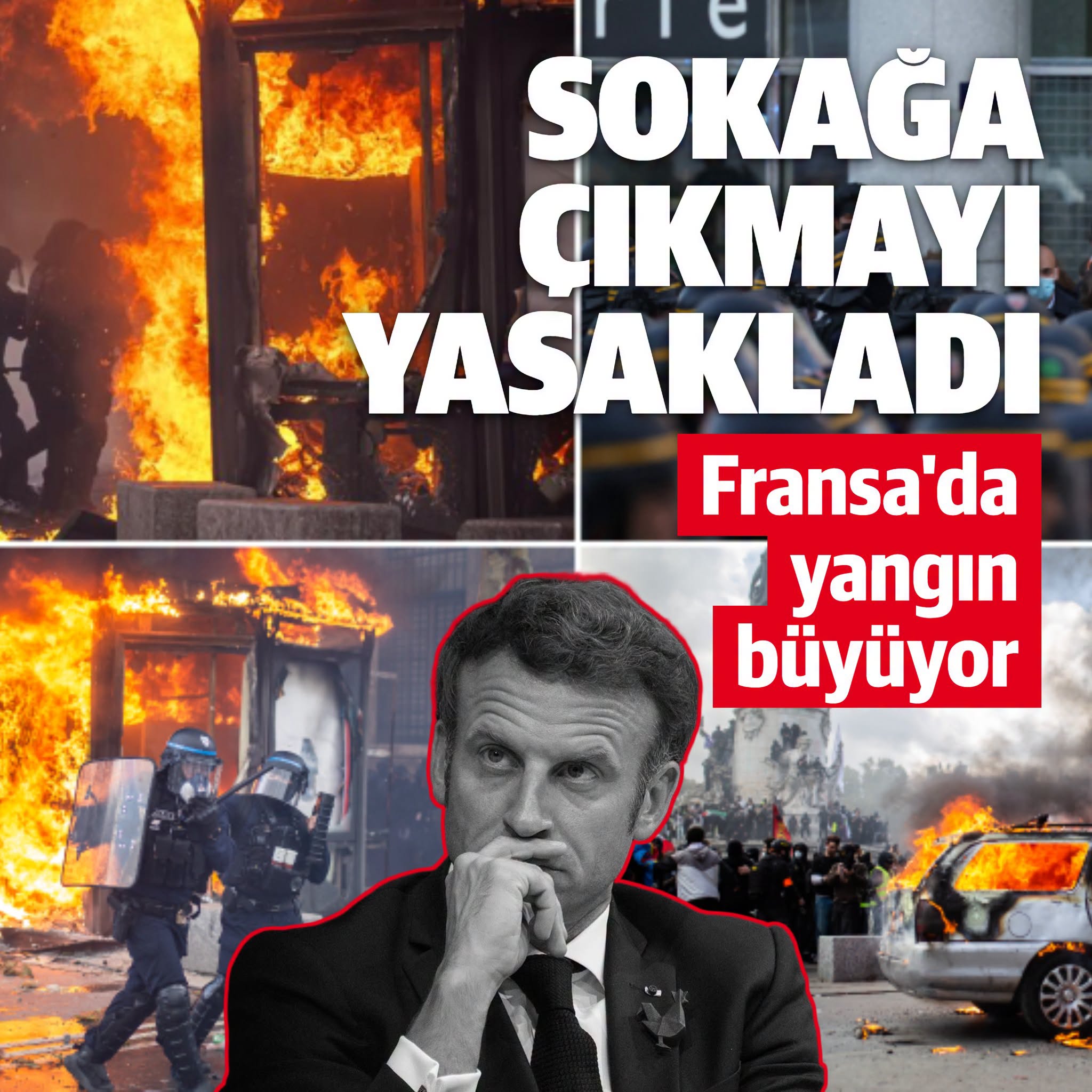 FRANSA’DA GERİLİM TIRMANIYOR: 4 KENTTE SOKAĞA ÇIKMA YASAĞI!